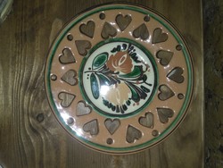 Mezőtúr ceramic plate, wall plate - lajosné szabó