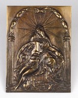 1P571 Bronz Pieta relief 16 x 12 cm