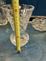 Ólomkristály váza, magassága 20 cm