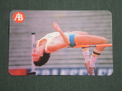 Card calendar, state insurance, sports competition, high jump, 1991, (3)