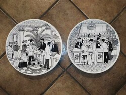 Régi finn ARABIA, szállodák részére gyártott kőporcelán tányér