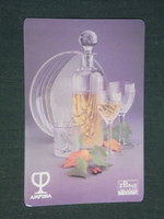 Card calendar, amphora uvért company, parade glass, 1990, (3)