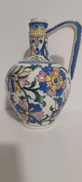 Antique károly fischer tata dîszó jar with hand-painted historicism