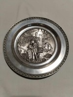Sks zinn 95% pewter decorative plate wall plate 23 cm