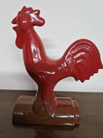 Glazed earthenware rooster in perfect condition