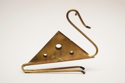 Mid century Hattyú alakú Réz Szalvétatartó / Régi Réz Hattyú / Retró