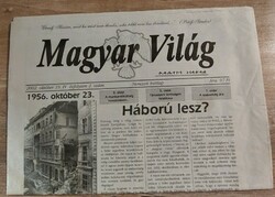 2002. okt.19. Magyar Világ  - nemzeti hetilap - politikai, történelmi újság, lap