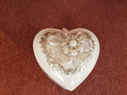 Karácsonyra! Gyönyörű porcelán szív alakú ékszer tartó
