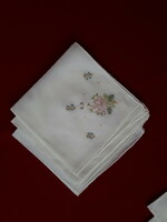 3 embroidered batiste decorative handkerchiefs with k j monogram
