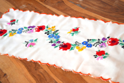 Old folk traditional Kalocsa tablecloth table cloth tablecloth running hand embroidered 74 x 32