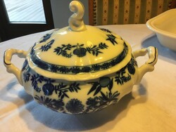 Soup bowl, onion pattern, cobalt-white glossy porcelain