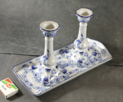 Meissen tray and candle holder pair 608