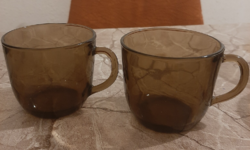 Füstszínű kávés, cappuccinos csésze ma:6,7 cm; átmérő: 7,8 cm
