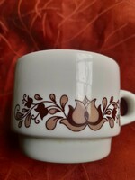 Alföldi brown folk motif coffee cup