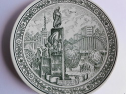 Soviet earthenware plate from the socialist era, war museum