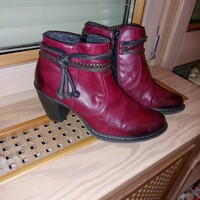 Beautiful burgundy leather boots Rieker 38