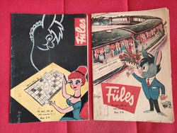 2 db Füles magazin 1962 júliusi és novemberi számok