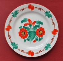 Kézzel festett koreai porcelán fali tányér falitányér akasztható dísztányér virág mintával