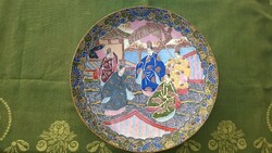 Antik jelzett Kínai falitál-tányér hatalmas méret 37,5 cm