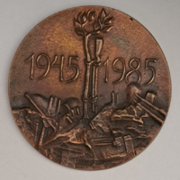 1985.  "1945 - 1985" egyoldalas, jubileumi emlékérem
