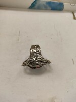 Izraeli ezüst gyűrű lila druzi kővel