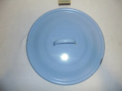 Old turquoise enamel lid - for pots and pans - 32.5 cm
