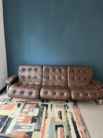 Johan bertil häggström mid century leather sofa 1970's vintage ikea
