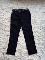 M&s dark blue checked fabric pants (m)
