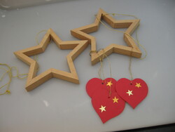 Nagy fa csillag pár, karácsonyi dekoráció