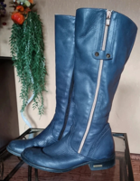 Wheat blue genuine leather boots 39 (bth: 25 cm)