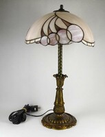 1P425 Tiffany burás bronz asztali lámpa 65 cm
