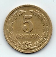 Paraguay 5 centimos, 1944, ritkább