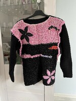 Női kézzel készített pulóver L
