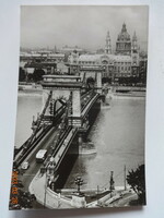 Old postcard: Budapest, Chain Bridge, 1965