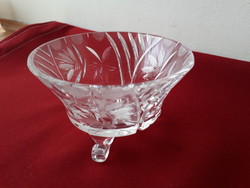 Engraved crystal bowl