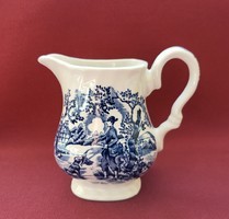 The hunter by myott English porcelain blue scene milk cream pouring with hunting dog pattern