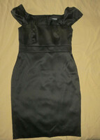 Black midi satin dress size 12 ethel auistinh: 97 cm mb: 91 cm