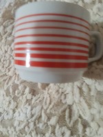 Zsolnay red striped cup