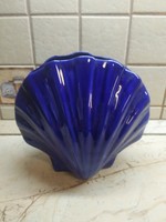 Kék kagyló formájú kerámia dísztárgy, váza  eladó!!