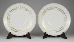 1P737 antique h&c lang m. Pair of porcelain tea cup coasters 16 cm