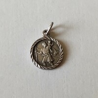 Szent Kristóf Antik ezüst medál