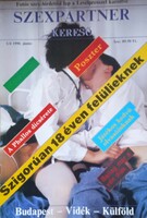 SZEXPARTNER KERESŐ hirdetések 1990-ből.