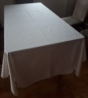 10 személyes selyemdamaszt abrosz, asztaltertő KJ monogrammal