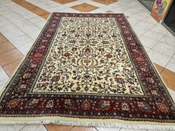Indo tabriz kézi csomózású 200x300 cm gyapjú perzsa szőnyeg BFZ528
