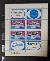 1973. Space research stamp block b/1/12