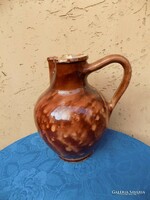 Antique glazed tile jug 30 cm