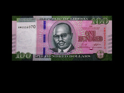 UNC - 100 DOLLÁR - LIBÉRIA - 2022 - Az új pénz!