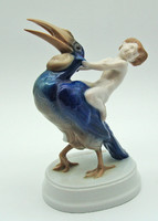 B670 rosenthal ferdinand liebermann putto on the toucan - collector's rarity in perfect condition