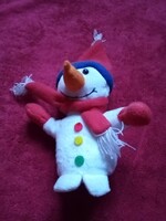 Plush snowman Christmas decoration