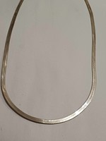 Olasz ezüst hosszú lapos nyaklánc 60 cm